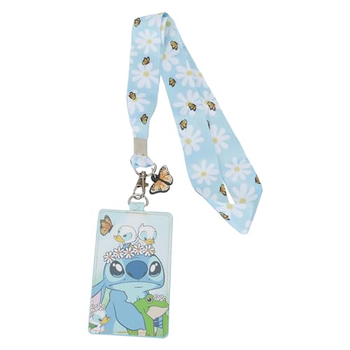 Loungefly DISNEY LILO and STITCH SPRINGTIME STITCH LANYARD with CARDHOLDER