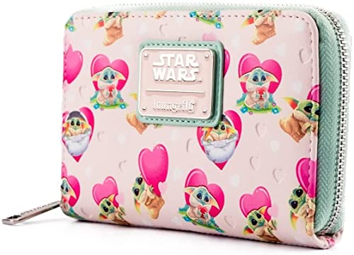 Loungefly Mandalorian Grogu Valentine's Zip Around Wallet