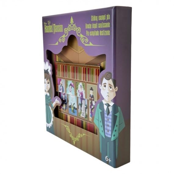 Loungefly Haunted Mansion Sliding Portraits 3-Inch Collector Pin