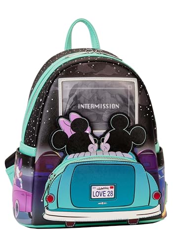 Loungefly Disney Mickey & Minnie Date Night Drive-In Lenticular Mini Backpack