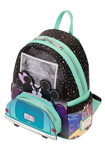 Loungefly Disney Mickey & Minnie Date Night Drive-In Lenticular Mini Backpack