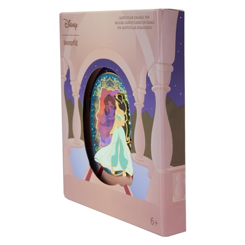 Loungefly Disney Aladdin Princess Jasmine Carpet Ride Lenticular 3" Collector Box Pin
