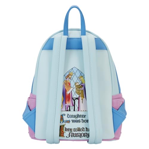 Loungefly Disney Sleeping Beauty Castle Three Good Fairies Stained Glass Double Strap Shoulder Bag