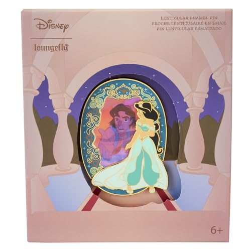 Loungefly Disney Aladdin Princess Jasmine Carpet Ride Lenticular 3" Collector Box Pin