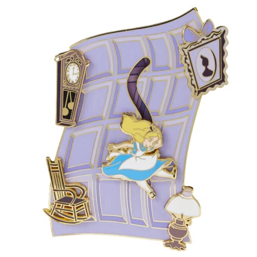 Loungefly Disney Alice In Wonderland Falling Down The Rabbit Hole Pin 3" Collector Pin