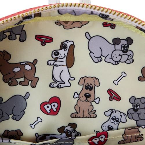 Loungefly Pound Puppies 40th Anniversary Plush Mini Backpack with Card Holder, Brown