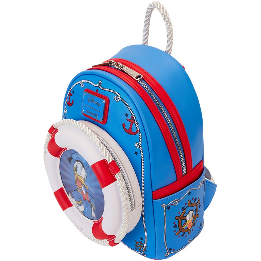 Loungefly Disney Donald Duck 90th Anniversary Lenticular Mini Backpack, Small