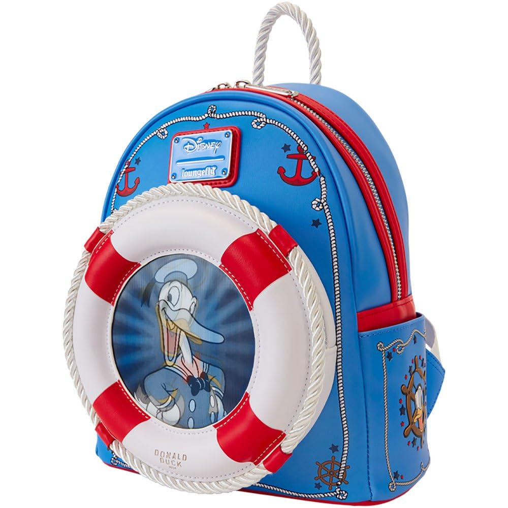 Loungefly Disney Donald Duck 90th Anniversary Lenticular Mini Backpack, Small