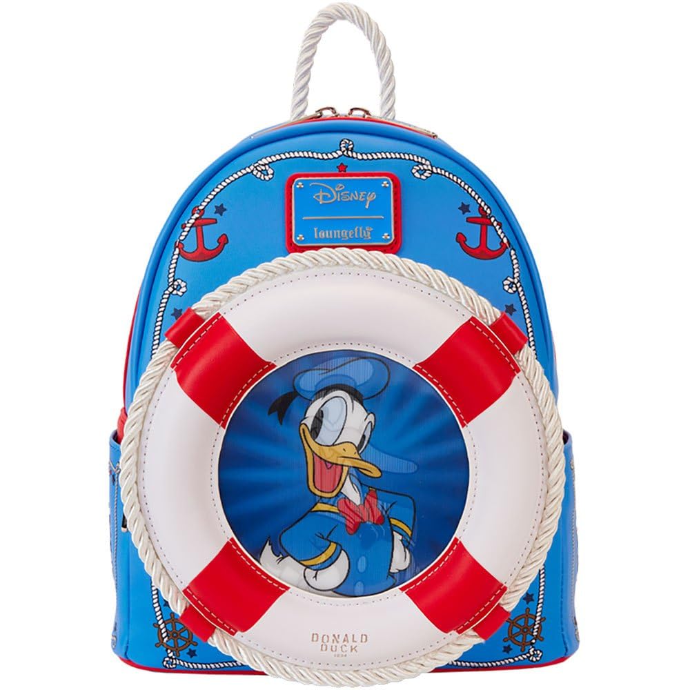 Loungefly Disney Donald Duck 90th Anniversary Lenticular Mini Backpack, Small
