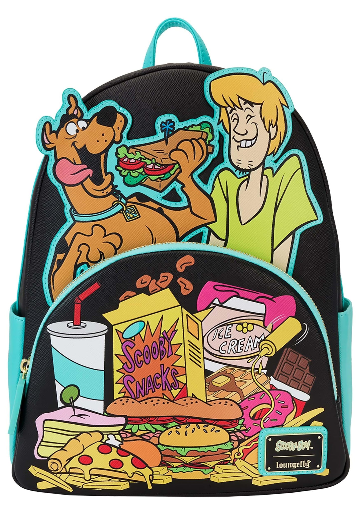 Loungefly Scooby Doo Munchies Womens Double Strap Shoulder Bag Purse