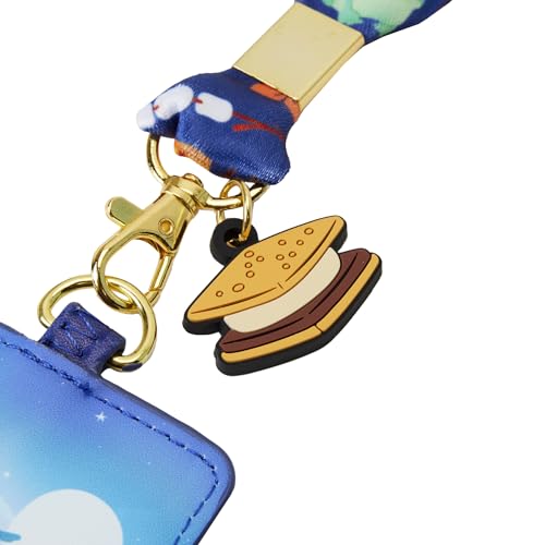 Loungefly Disney Lilo and Stitch Camping Cuties Lanyard with Cardholder