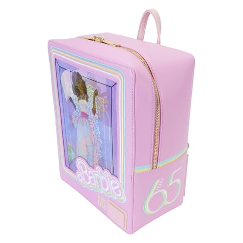 Loungefly Barbie 65th Anniversary Doll Box Triple Lenticular Mini Backpack