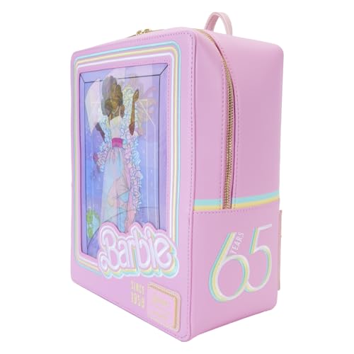 Loungefly Barbie 65th Anniversary Doll Box Triple Lenticular Mini Backpack