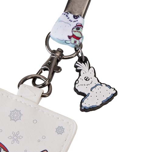 Loungefly DISNEY STITCH HOLIDAY SNOW ANGEL LANYARD with CARDHOLDER