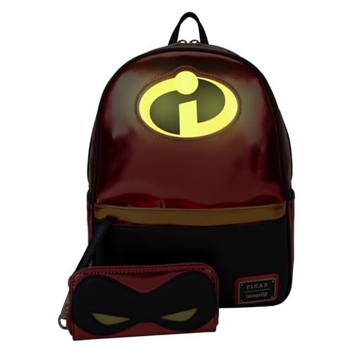 Loungefly The Incredibles 20th Anniversary Light Up Metallic Mini Backpack with Coin Bag