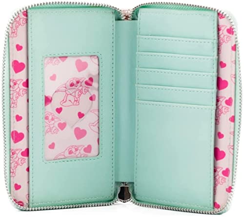 Loungefly Mandalorian Grogu Valentine's Zip Around Wallet