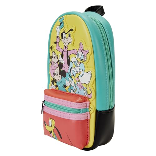 LOUNGEFLY STATIONARY DISNEY D100 MICKEY and FRIENDS PENCIL CASE