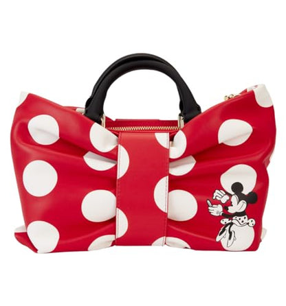 Loungefly Minnie Mouse Rocks the Dots Classic Bow Figural Crossbody Bag