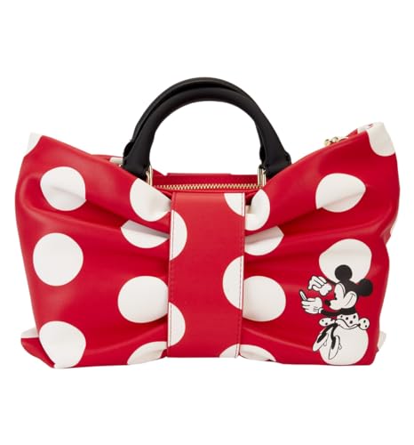Loungefly Minnie Mouse Rocks the Dots Classic Bow Figural Crossbody Bag