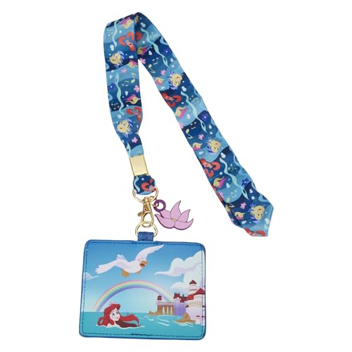 Loungefly DISNEY The LITTLE MERMAID 35TH ANNIVERSARY LIFE IS The BUBBLES LANYARD with CARDHOLDER