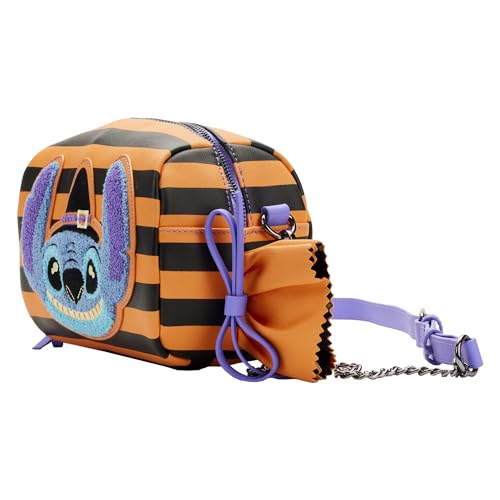 Loungefly DISNEY LILO and STITCH STRIPED HALLOWEEN CANDY WRAPPER CROSS BODY BAG