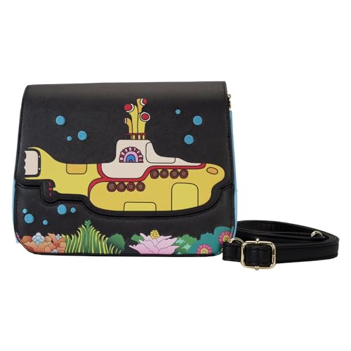 Loungefly The Beatles Yellow Submarine Flap Pocket Crossbody Bag