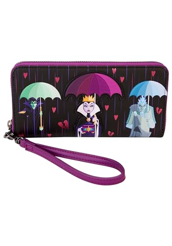 Loungefly Disney Villains Curse Your Hearts Zip Around Wristlet Wallet | Disney Wallets