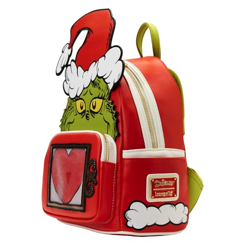 Loungefly Dr Seuss Grinch Lenticular Heart Mini Backpack