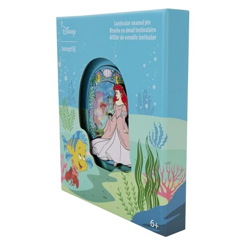 LOUNGEFLY DISNEY THE LITTLE MERMAID PRINCESS LENTICULAR 3 INCH PIN