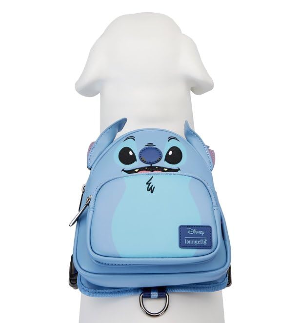 Loungefly Pets Disney Stitch Cosplay Mini Backpack Dog Harness (Small), Blue