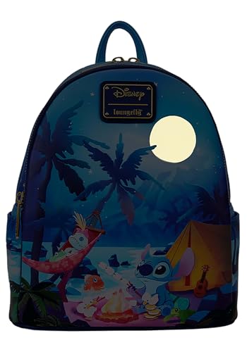 Loungefly Disney Stitch Camping Cuties Glow Mini Backpack | Lilo & Stitch Bags & Backpacks