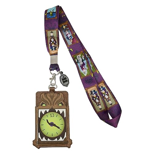 Disney Haunted Mansion Stretching Room Portraits Lanyard with Card Holder