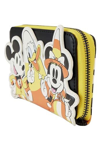 Loungefly Mickey and Friends Candy Corn Zip Around Wallet