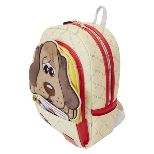 Loungefly Pound Puppies 40th Anniversary Plush Mini Backpack with Card Holder, Brown