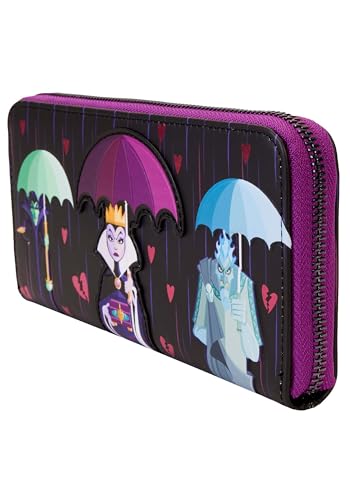 Loungefly Disney Villains Curse Your Hearts Zip Around Wristlet Wallet | Disney Wallets
