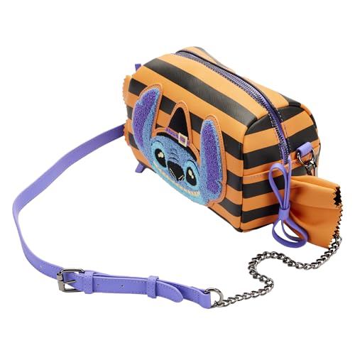 Loungefly DISNEY LILO and STITCH STRIPED HALLOWEEN CANDY WRAPPER CROSS BODY BAG