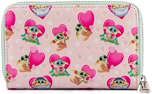 Loungefly Mandalorian Grogu Valentine's Zip Around Wallet