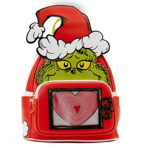 Loungefly Dr Seuss Grinch Lenticular Heart Mini Backpack