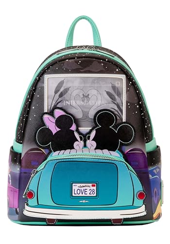 Loungefly Disney Mickey & Minnie Date Night Drive-In Lenticular Mini Backpack