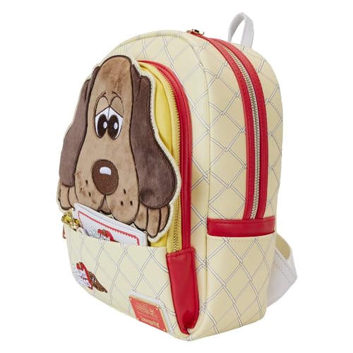Loungefly Pound Puppies 40th Anniversary Plush Mini Backpack with Card Holder, Brown