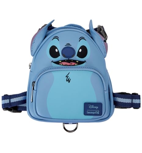 Loungefly Pets Disney Stitch Cosplay Mini Backpack Dog Harness (Small), Blue