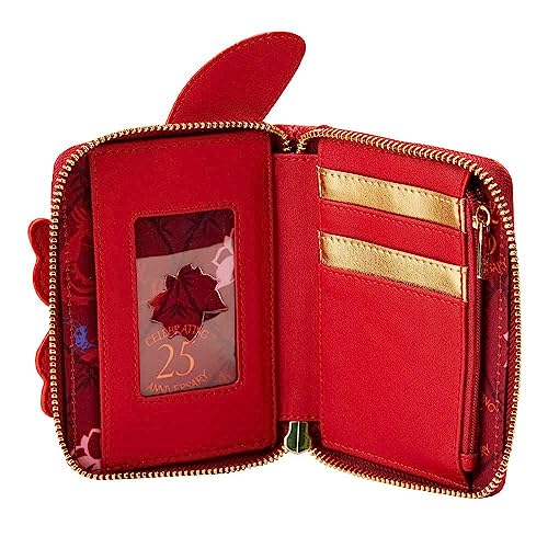 Loungefly Disney Mulan 25th Anniversary Mushu Glitter Zip Wallet | Disney Wallets
