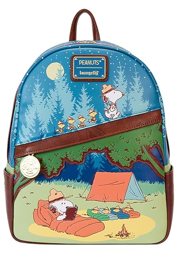 Loungefly Peanuts Beagle Scouts 50th Anniversary Womens Double Strap Shoulder Bag Purse