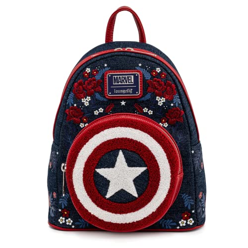 Loungefly Capt America 80th Anniversary Sheild Mini Backpack