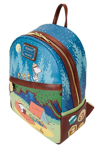 Loungefly Peanuts Beagle Scouts 50th Anniversary Womens Double Strap Shoulder Bag Purse