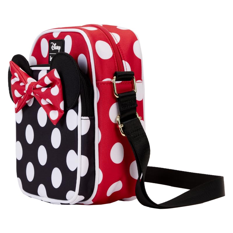 Loungefly Disney Minnie Mouse Rock the Dots Nylon Passport Crossbody Bag