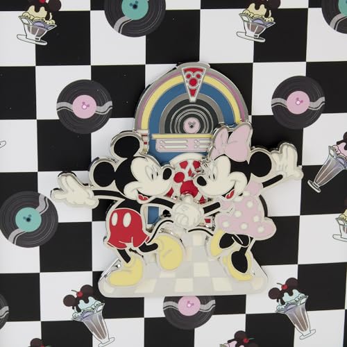 LOUNGEFLY DISNEY MINNIE and MICKEY DATE NIGHT JUKE BOX 3" COLLECTOR BOX PIN