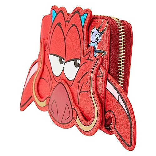 Loungefly Disney Mulan 25th Anniversary Mushu Glitter Zip Wallet | Disney Wallets