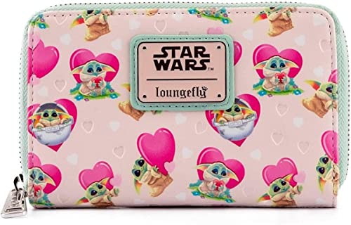 Loungefly Mandalorian Grogu Valentine's Zip Around Wallet