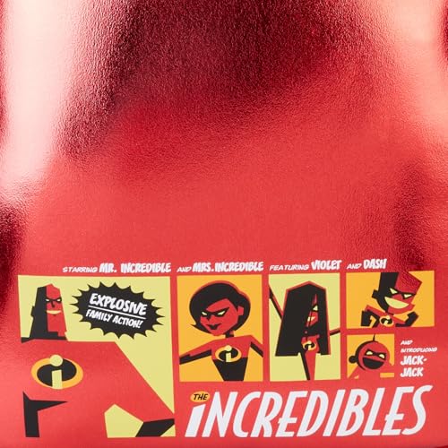 Loungefly The Incredibles 20th Anniversary Light Up Metallic Mini Backpack with Coin Bag
